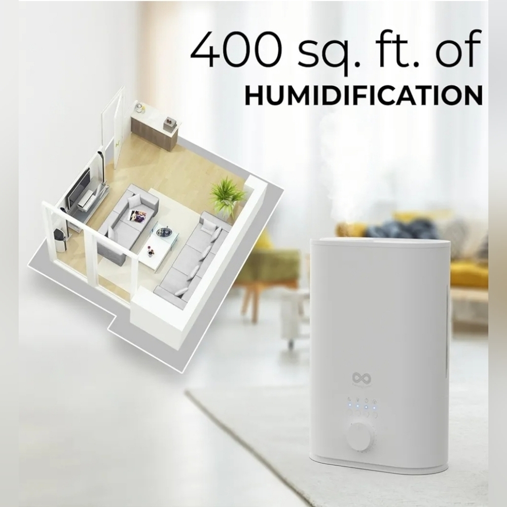 Everlasting Comfort 6L Humidifier Large Room, High Mist Output 60HR Runtime - Picture 8 of 11